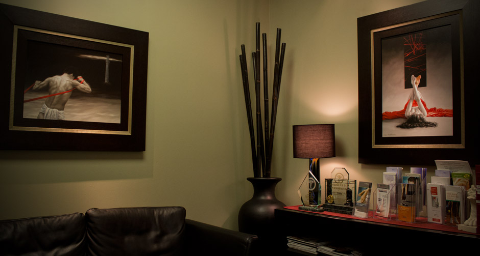 Elegant seating area inside the Beverly Hills podiatry office
